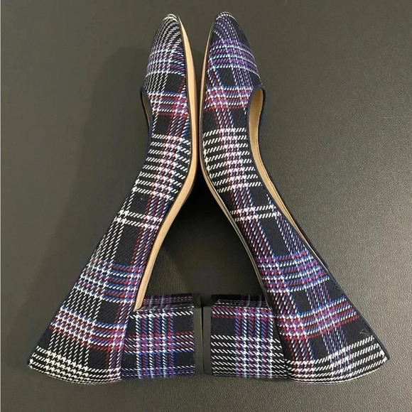 Ann Taylor New Pumps Plaid Print Block Heel Preppy Academia Office - Picture 9 of 13